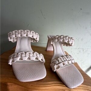 Chic Cream Double-Strap Heels